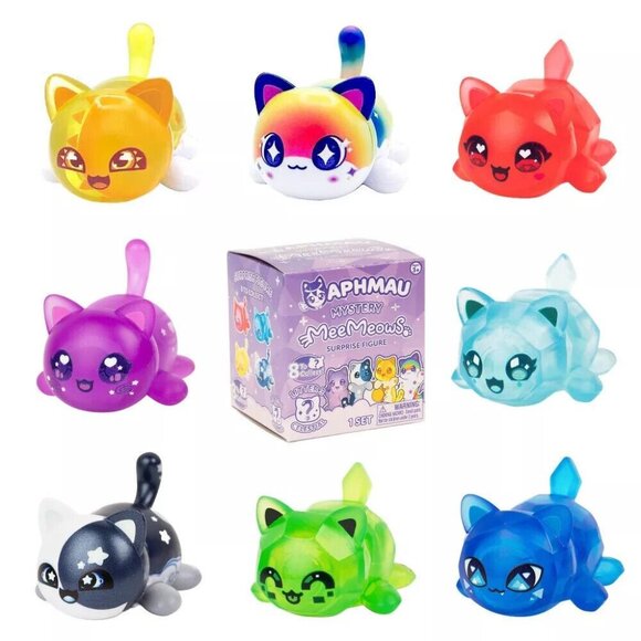 Aphmau MeeMeows Mystery Cat Figure Litter 3 Celestial Cats Emerald Cat Purple Ne - Picture 2 of 3